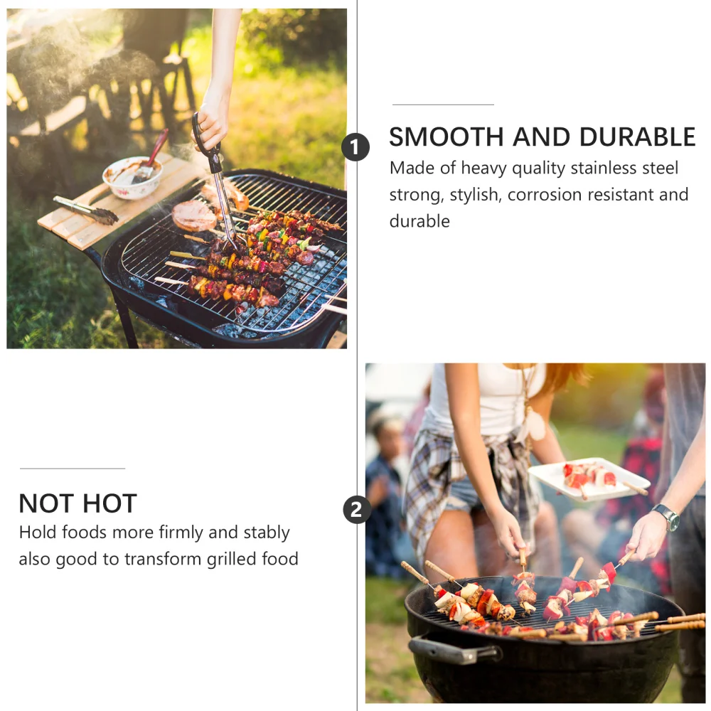 

6pcs Wooden Handle Barbecue Skewers Roasting Stick BBQ Tools for Outdoor Camping Picnic