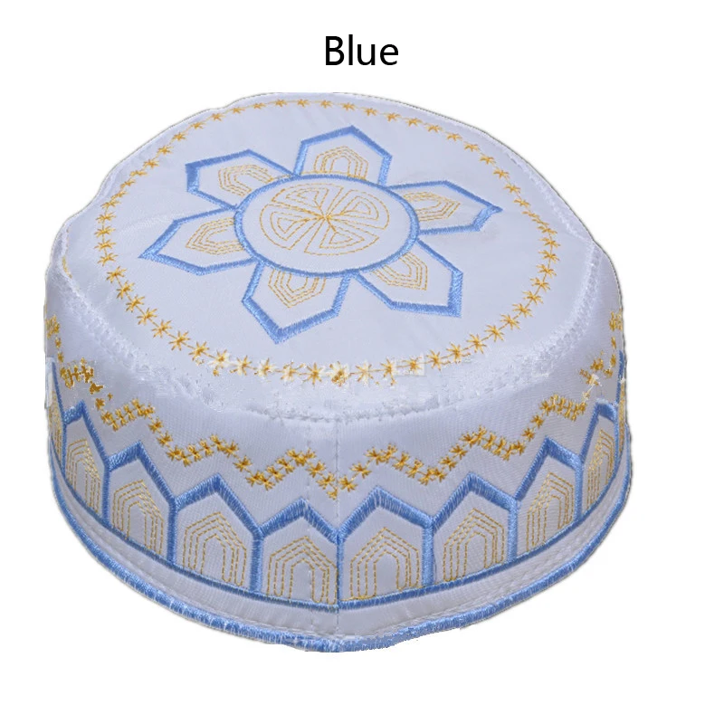 2019 мусульманские шляпы для мужчин хлопок вышивка арабских Костюмы Исламская