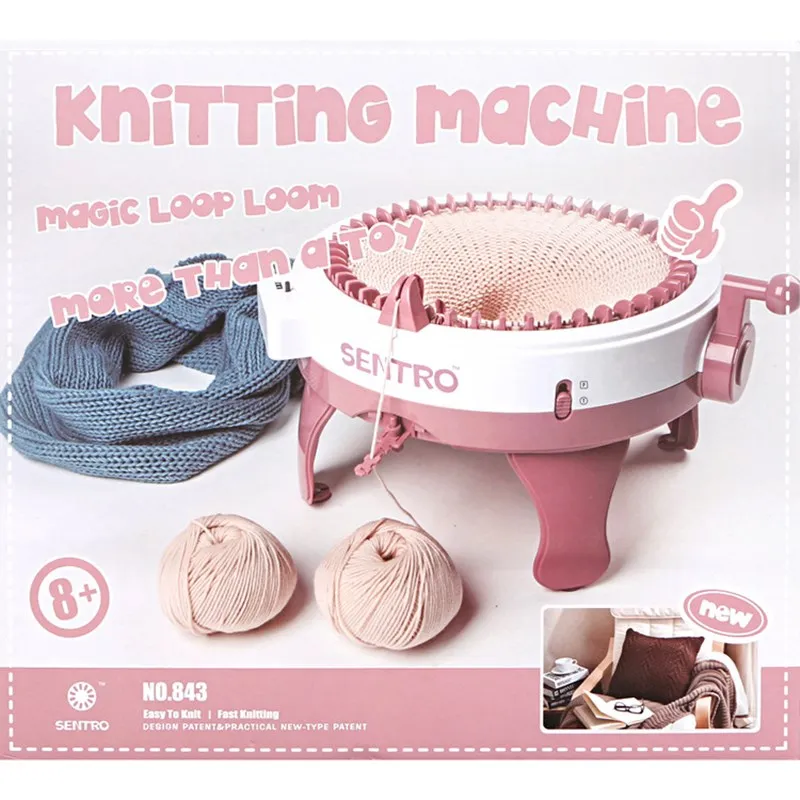 M&aacute;quina de tejer a mano grande de 22/48 agujas, bufanda tejida a mano artesanal, su&eacute;ter para adultos y ni&ntilde;os, sombreros y calcetines, artefacto para tejer a mano-3