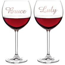 Envío gratis copa de vino personalizado nombre calcomanías para habitación copa de vinilo...