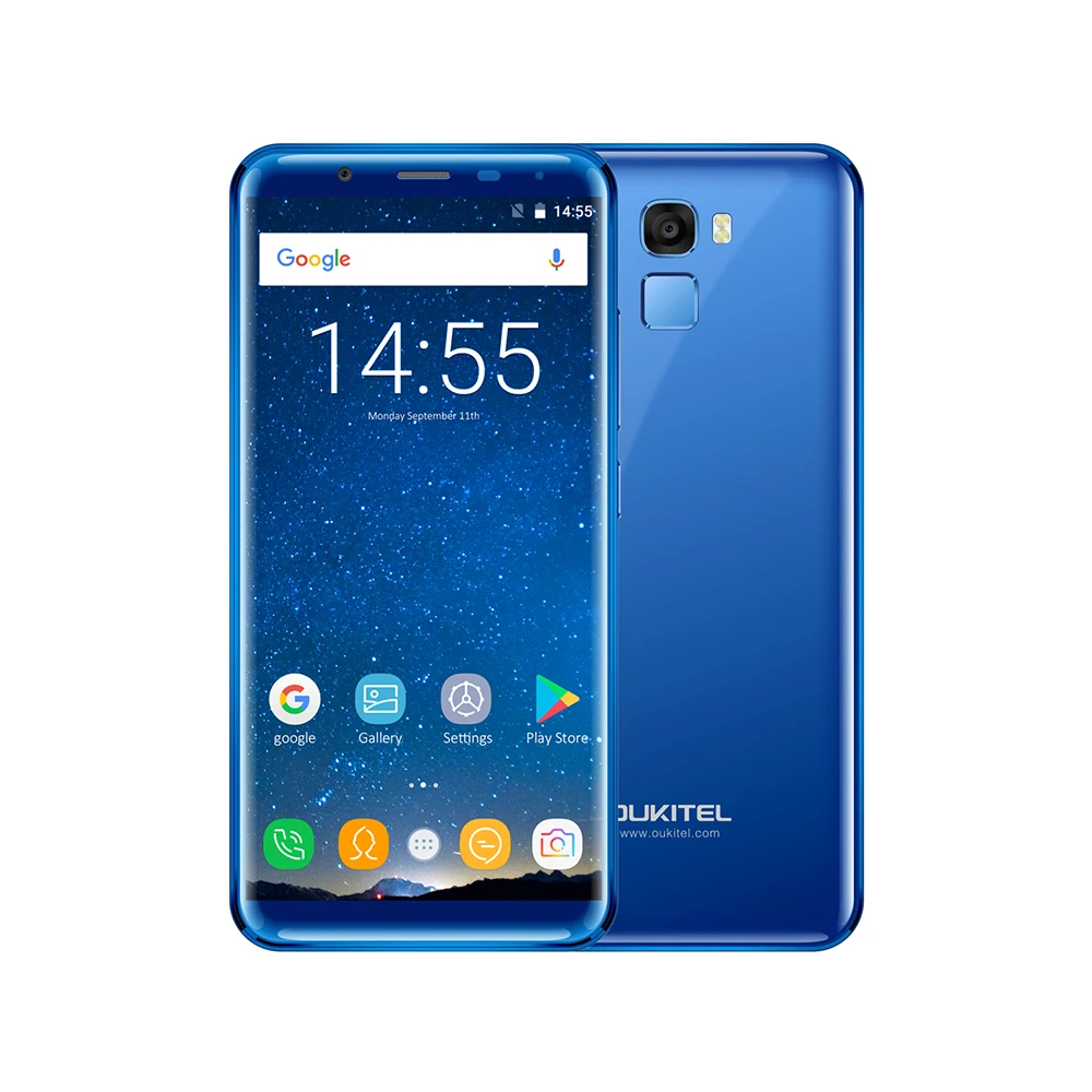 Синий OUKITEL K5000 5,7 дюймовый мобильный телефон 4G-LTE 4 Гб ОЗУ 64 Гб ПЗУ Android 7,0 Octacore 21 м 16 МП 5000 мАч смартфон с отпечатком пальца - Цвет: Синий