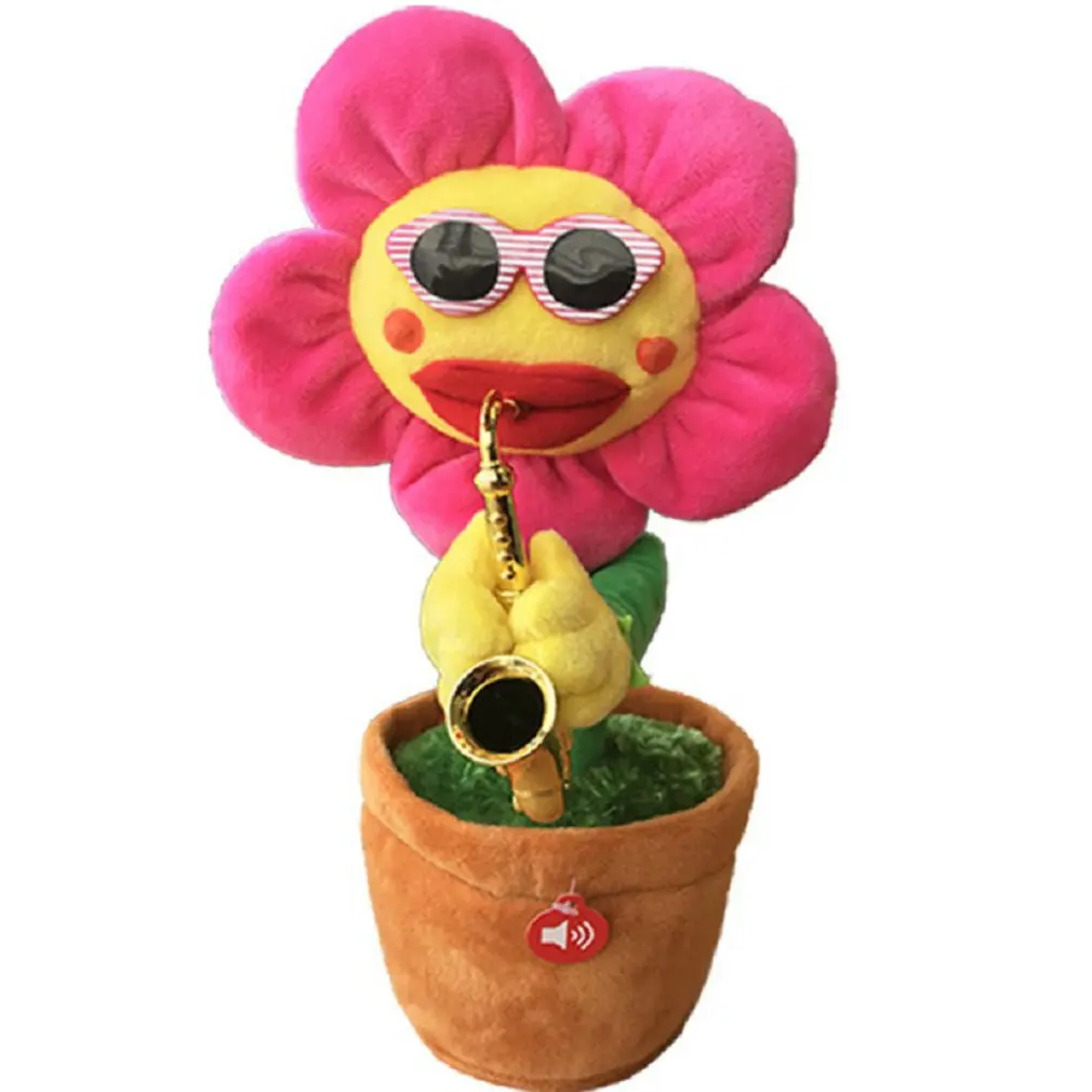 

Electric Toys Singing and Dancing Flowers Saxophone Sunflower Net Celebrity Funny Children's Toy Girl Fully Filling PP Cotton