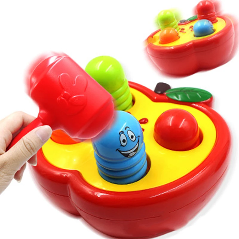 1Set Plastic Hammering Ball Hammer Box Children Fun Playing Hamster Game Toy Early Learning Educational Toys | Игрушки и хобби