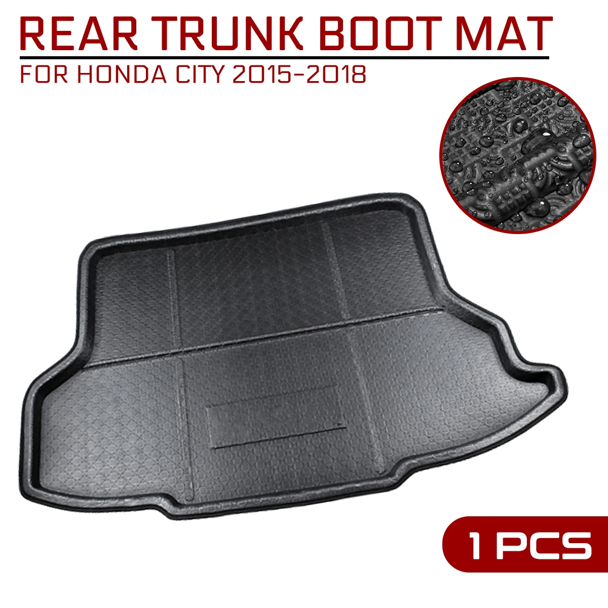 

Car Floor Mat Carpet For Honda CITY 2015 2016 2017 2018 Rear Trunk Anti-mud Cover