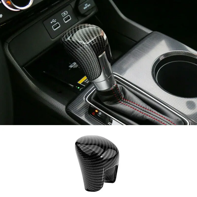 

For New Honda Civic 11th 2022 Carbon Fiber Central Console Gear Shift Knob Trim 1pcs