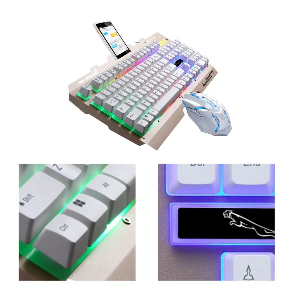 G700 игровая светящаяся проводная USB мышь и клавиатура костюм с радужной