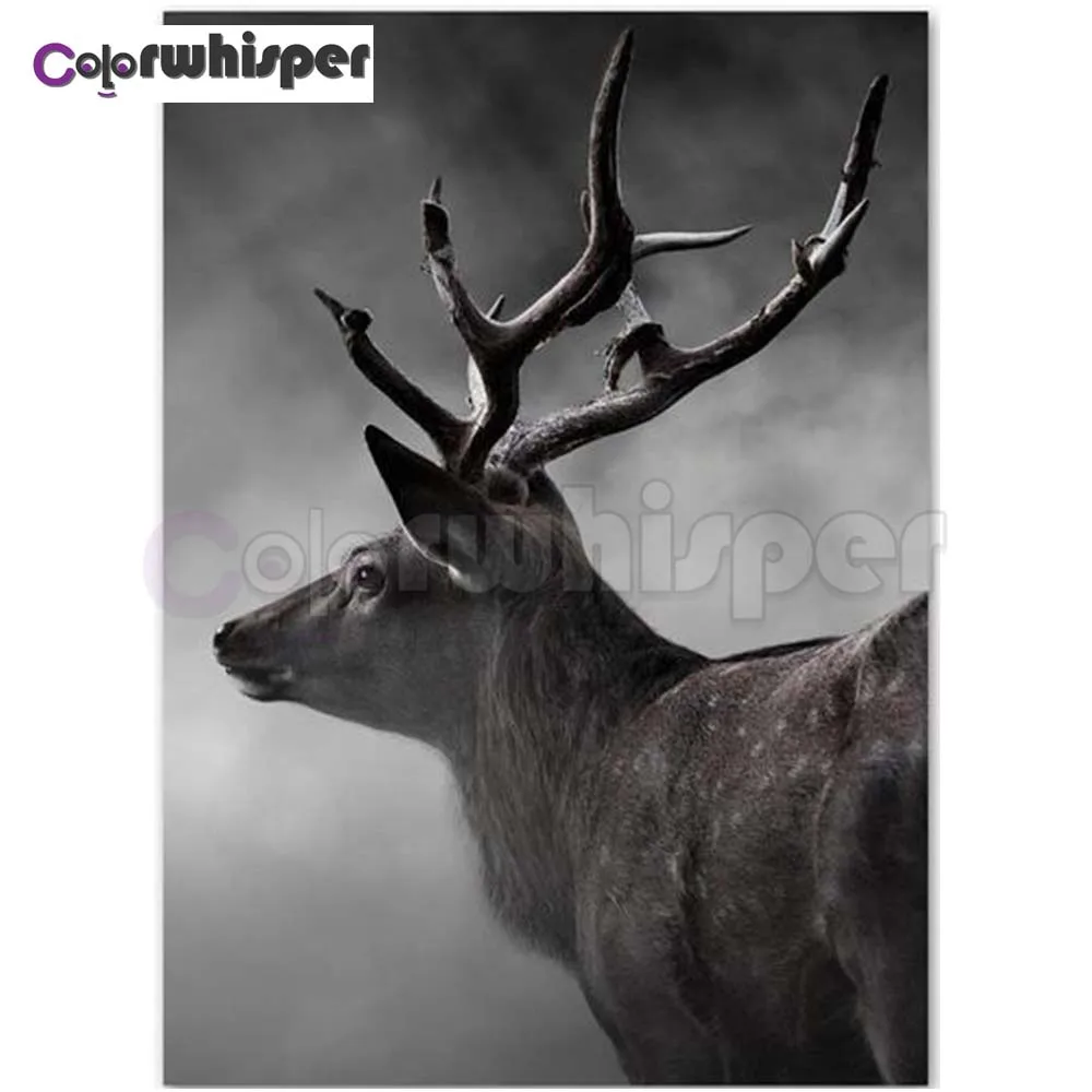 Алмазная живопись полноразмерная/круглая картина с оленем 5D алмазная вышивка