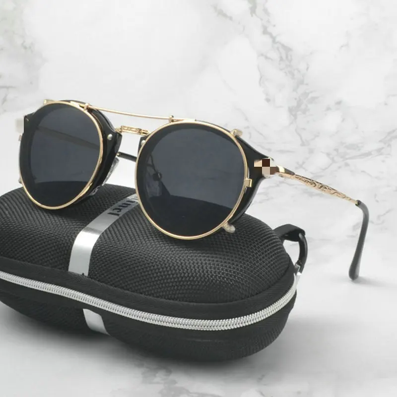 Новинка 2019 Мужская зеркальная оправа зажим для очков набор из 2 линз в стиле ретро