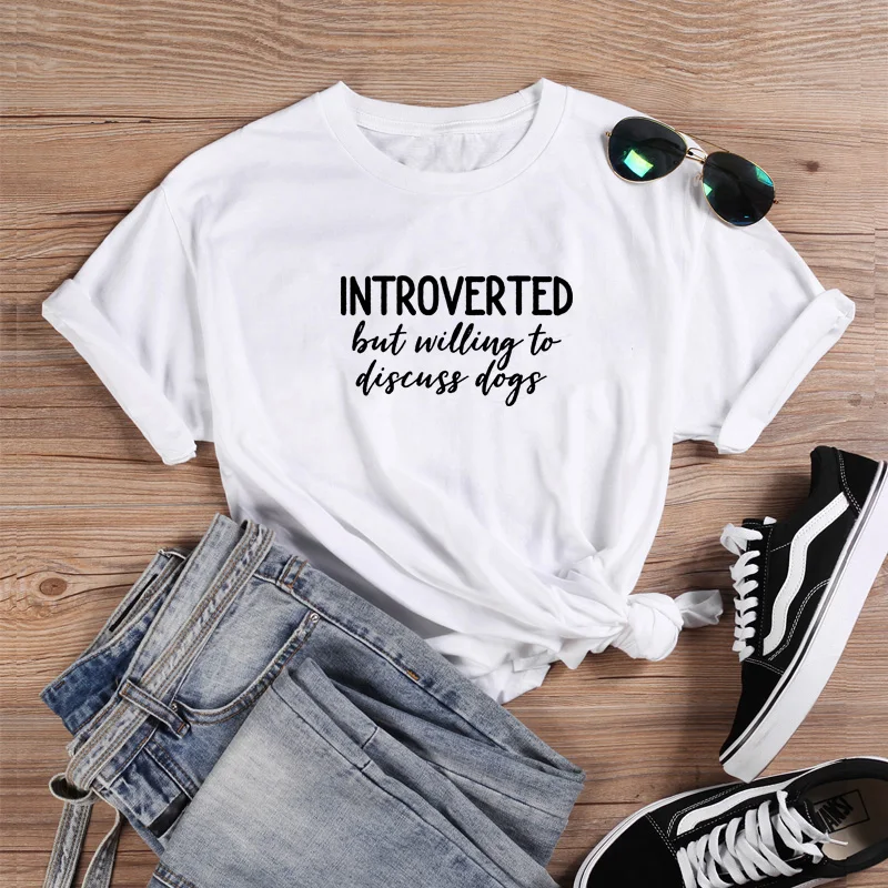 

Discuss Dogs Shirt Funny T Shirt Women O-neck Short Sleeve Tshirt Women Black Casual Tee Shirt Femme Tshirts Cotton Women