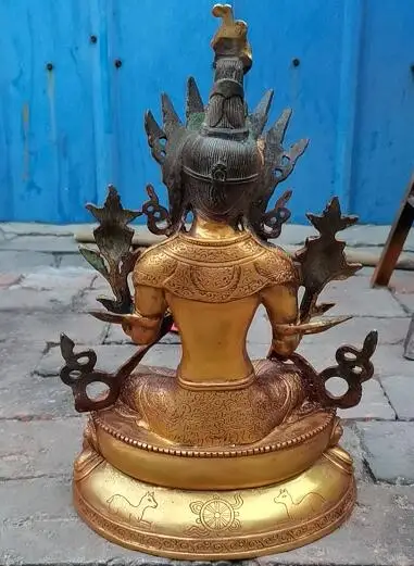 Бесплатная доставка коллекционный Бронзовый 36 см Тибет тибетская бронзовая с