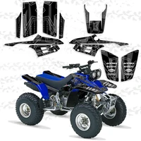 black new style decals stickers graphics kits for yamaha warrior 350 atv autocollant moto pegatina moto