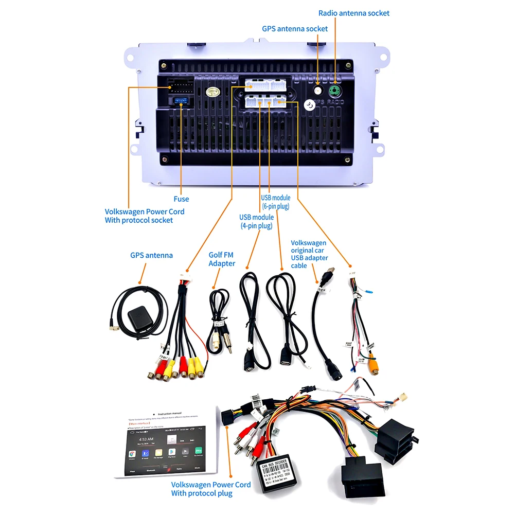 9 дюймовый 2Din Android двусторонний Автомобильный видео Радио GPS навигация поддержка