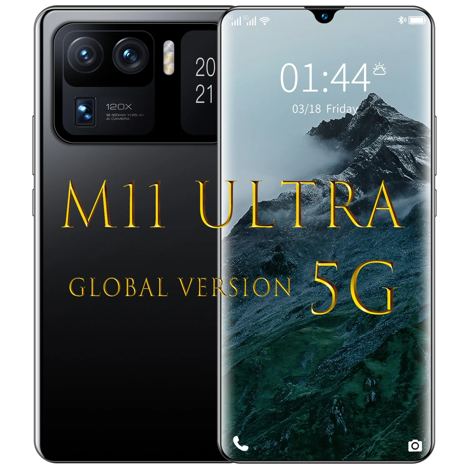 Новейшие перечисленные 7 0 &quotMi 11 ультра 5G телефон 7200 мА/ч 32MP + 64MP 1440*3200 16 512 ГБ GPS MTK6893
