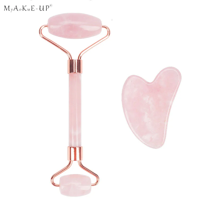 2 шт. Нефритовый массажный ролик для лица и шеи | Красота здоровье