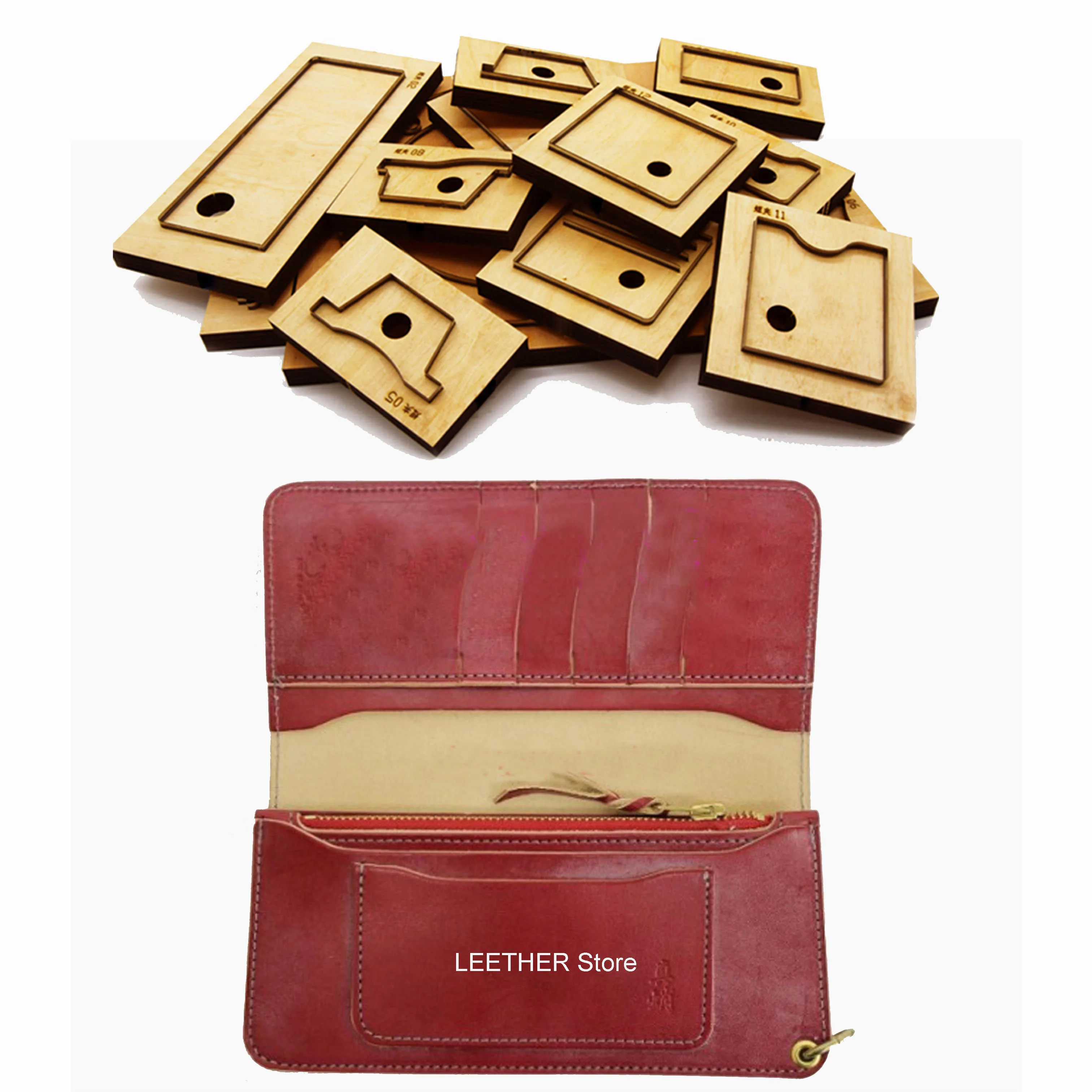 Японские деревянные штампы со стальным лезвием сделай сам кожа длинный бумажник