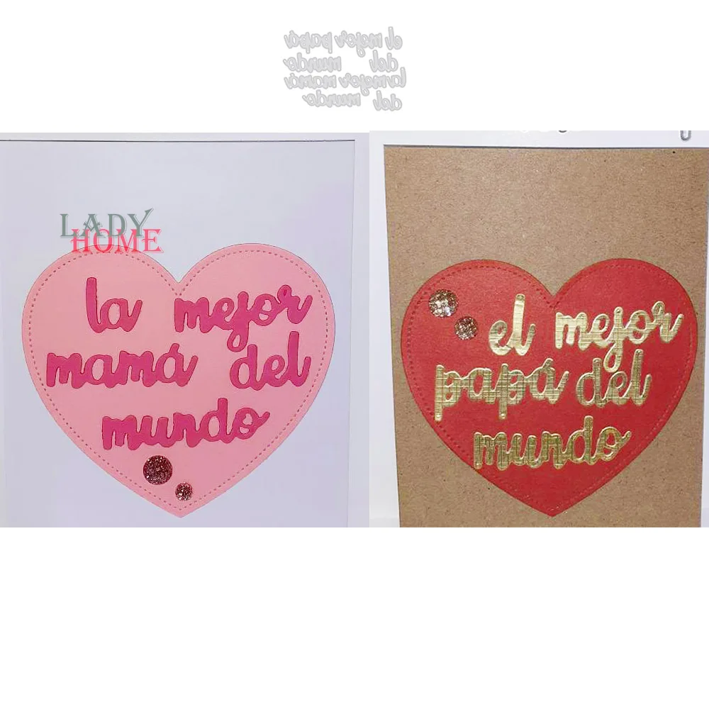 

New Spain Words craft die metal cutting die scrapbooking stamp carving paper album cards making stamping dies DIY die