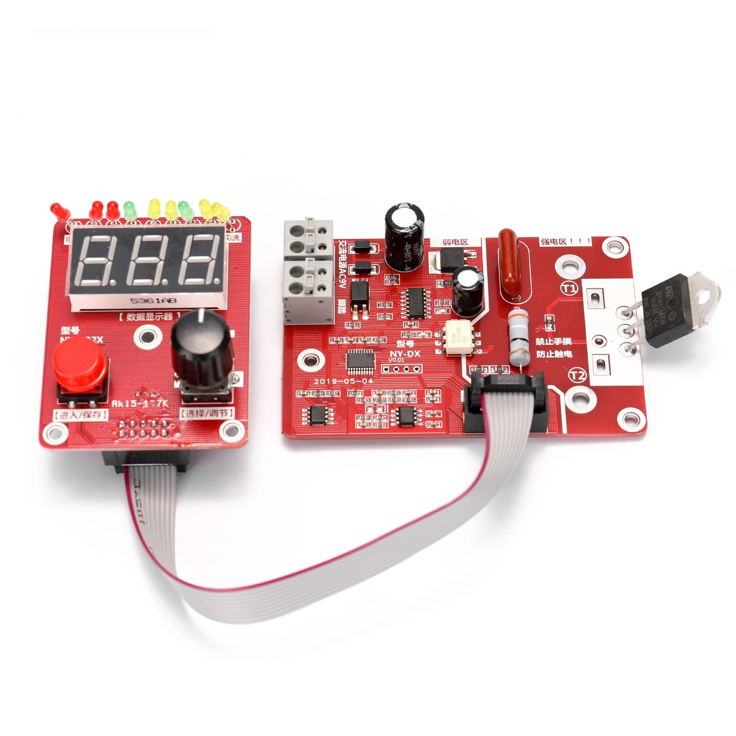 

NY-D02 Double Pulse Encoder Time Current Spot Welding Controller Control Board with Adjustable Digital Display 100A/40A Optional