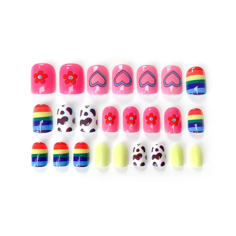 Поддельные ногти Мода милый патч 24 шт Свадьба День Рождения Вечеринка женщины и