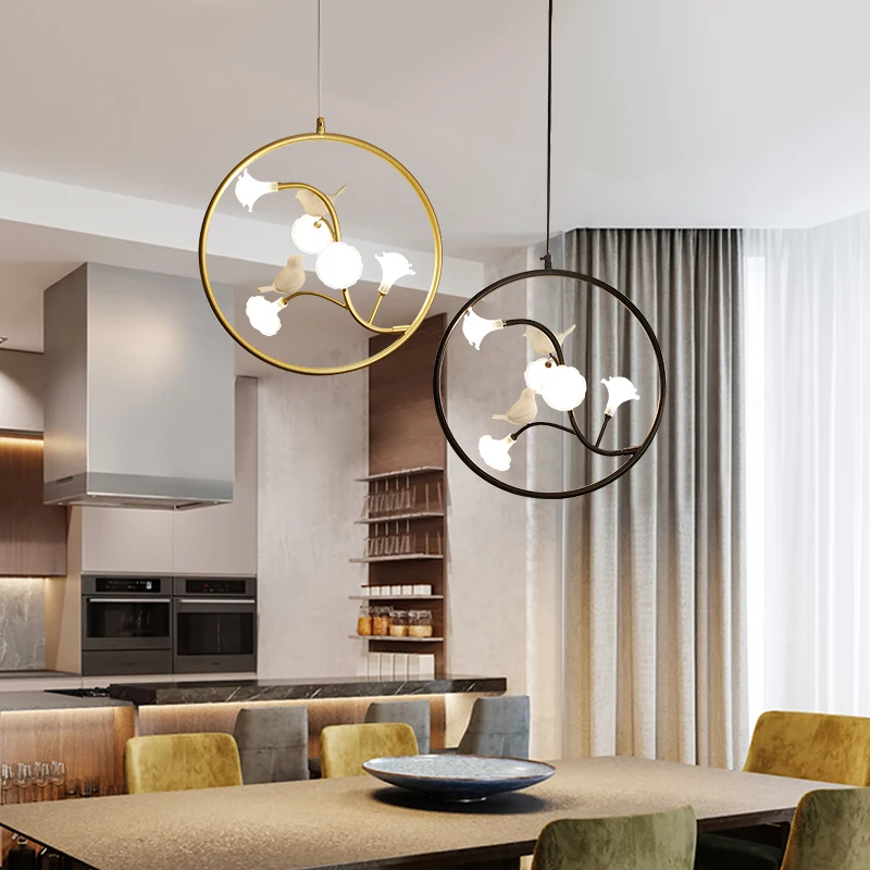 Сеточная красная светодиодная люстра в Северном европейском стиле для ресторана