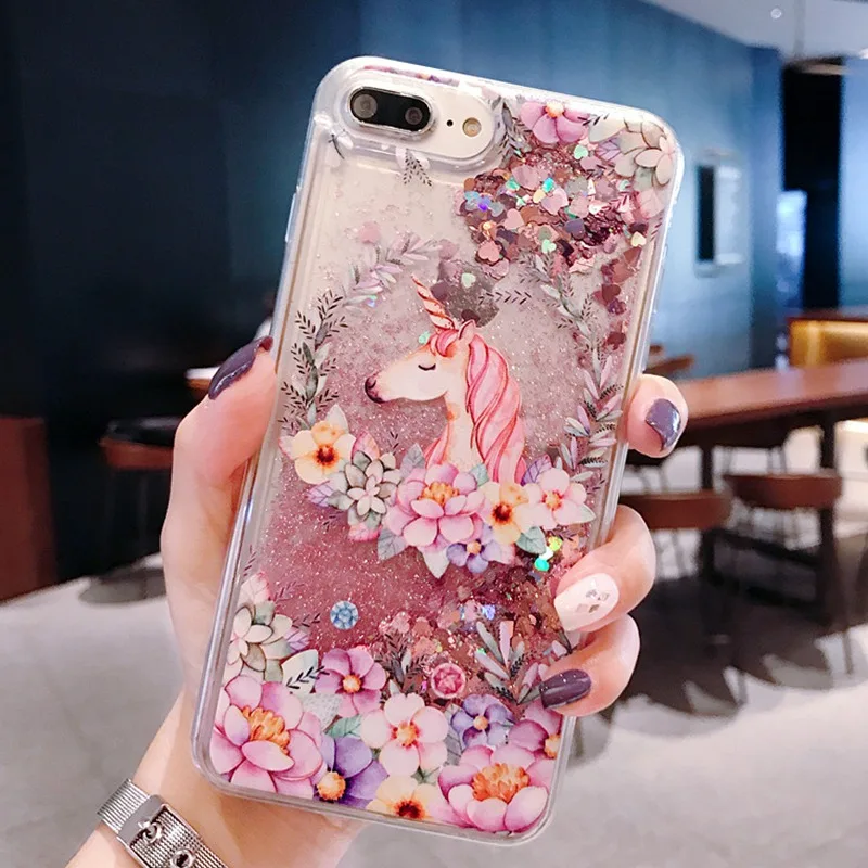 Garland Единорог Жидкий чехол для samsung Galaxy A50 A30 A20 A10 A40 A60 A70 A10S A20S A20E A30S A40S A50S Крышка для samsung A50 чехол A30S - Цвет: Garland