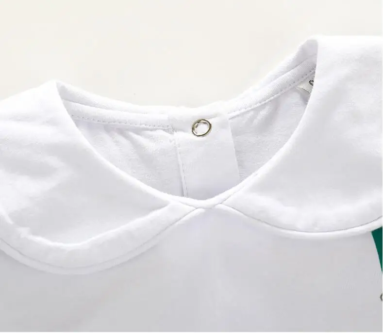 

New Summer fashion 3 PCS Newborn baby clothes unisex Cotton Short sleeve infant boy girl Romper and hat Bibs sets 0-3 months