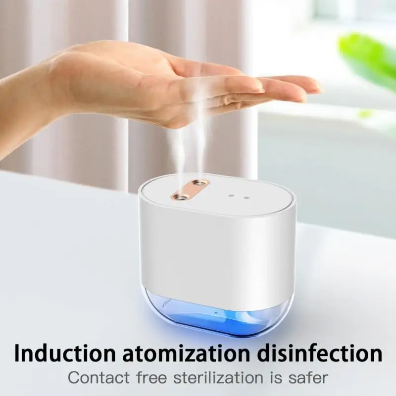 

Automatic Induction Sprayer Double Nozzle Design Infrared Intelligent Hand Induction Alcohol Sterilization Spray Soap Dispenser