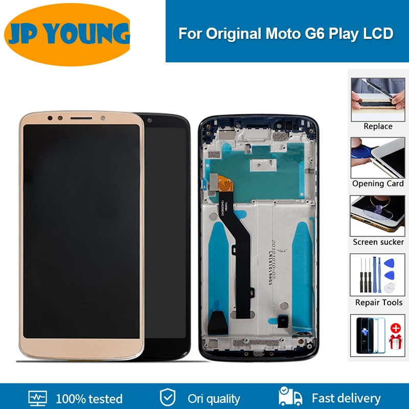 Оригинальный ЖК-дисплей для Motorola Moto G6 Play дисплей с сенсорным цифровым