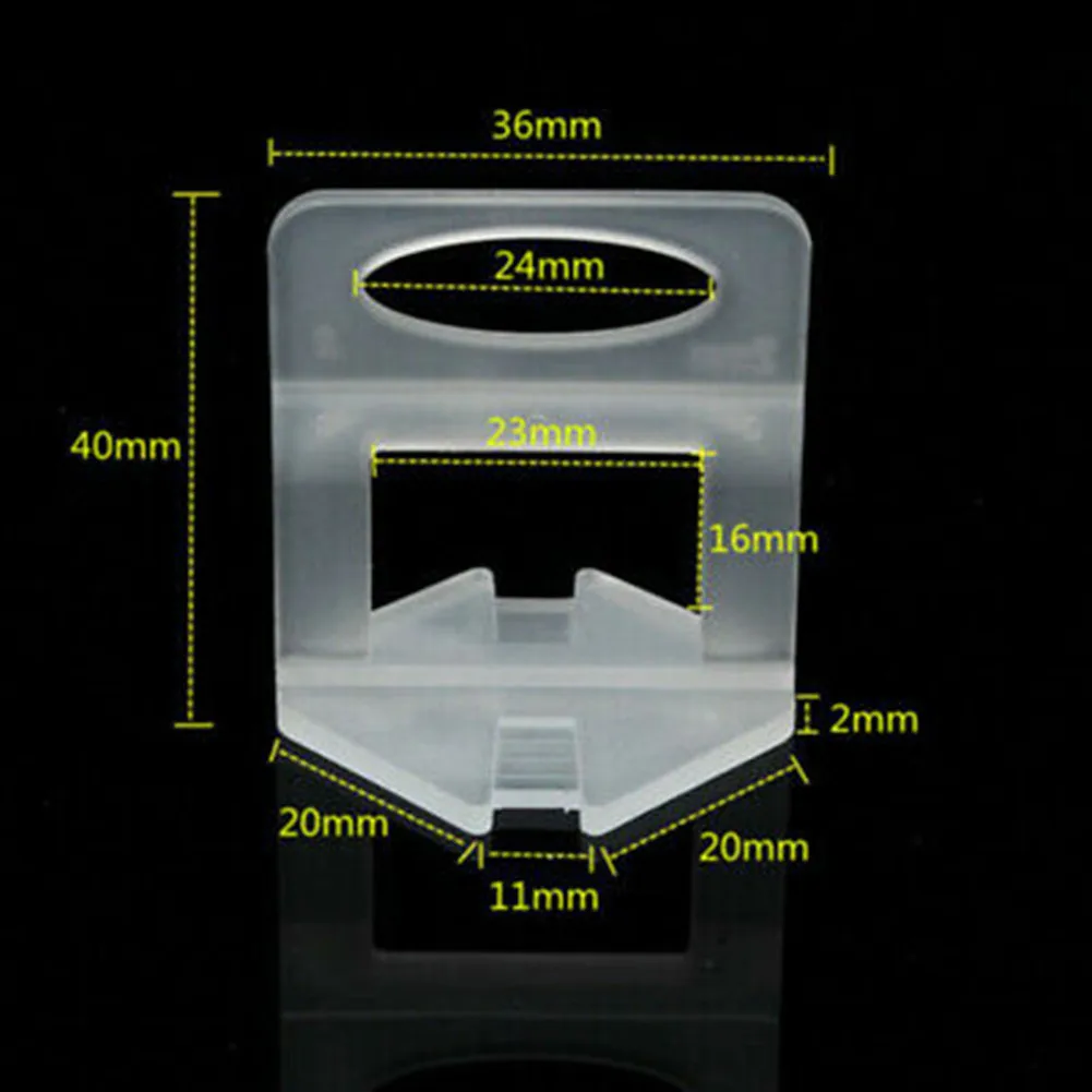 

500x Tile Leveling System Levelling Clips For Wall Floor Tile Spacer 2mm Tile Levelling Clips For Grinding And Polishing