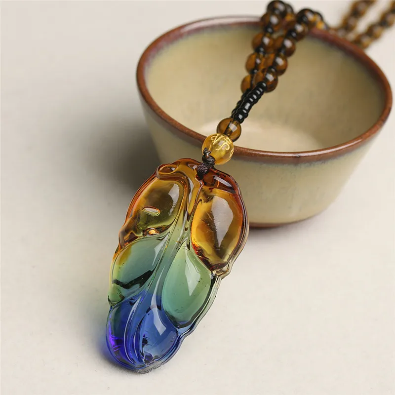 Красочный буддийский кулон Pixiu ожерелье FengShui в китайском стиле украшение Будда