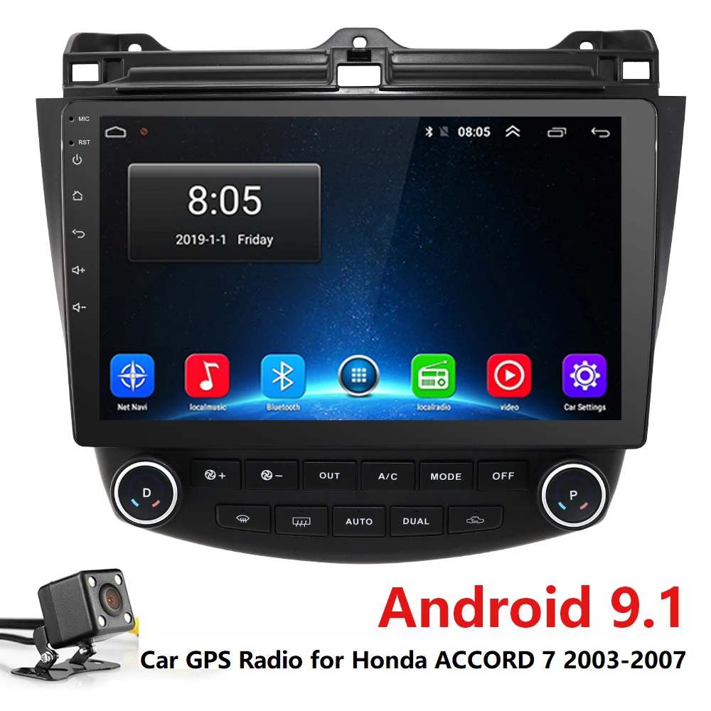 2 Din Android 9 1 Автомобильный мультимедийный плеер Авто стерео радио для Honda Accord 7 2003-2007
