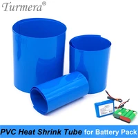 turmera battery wrap heat shrinkable tube pvc shrink tubing 35mm to 210mm for 18650 26650 32700 lithium battery pack customize
