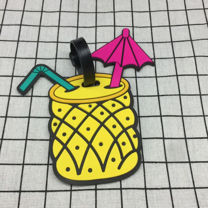 Pineapple 1 шт. Летняя Пляжная Серия багажная бирка Дорожный чемодан сумка Id Метки адрес ярлык новые туристические аксессуары - Цвет: Pineapple
