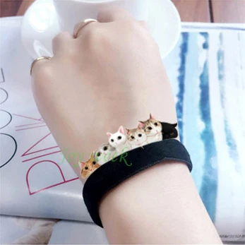 Водонепроницаемые временные тату наклейки милые кошки Милая кошка сова Татто