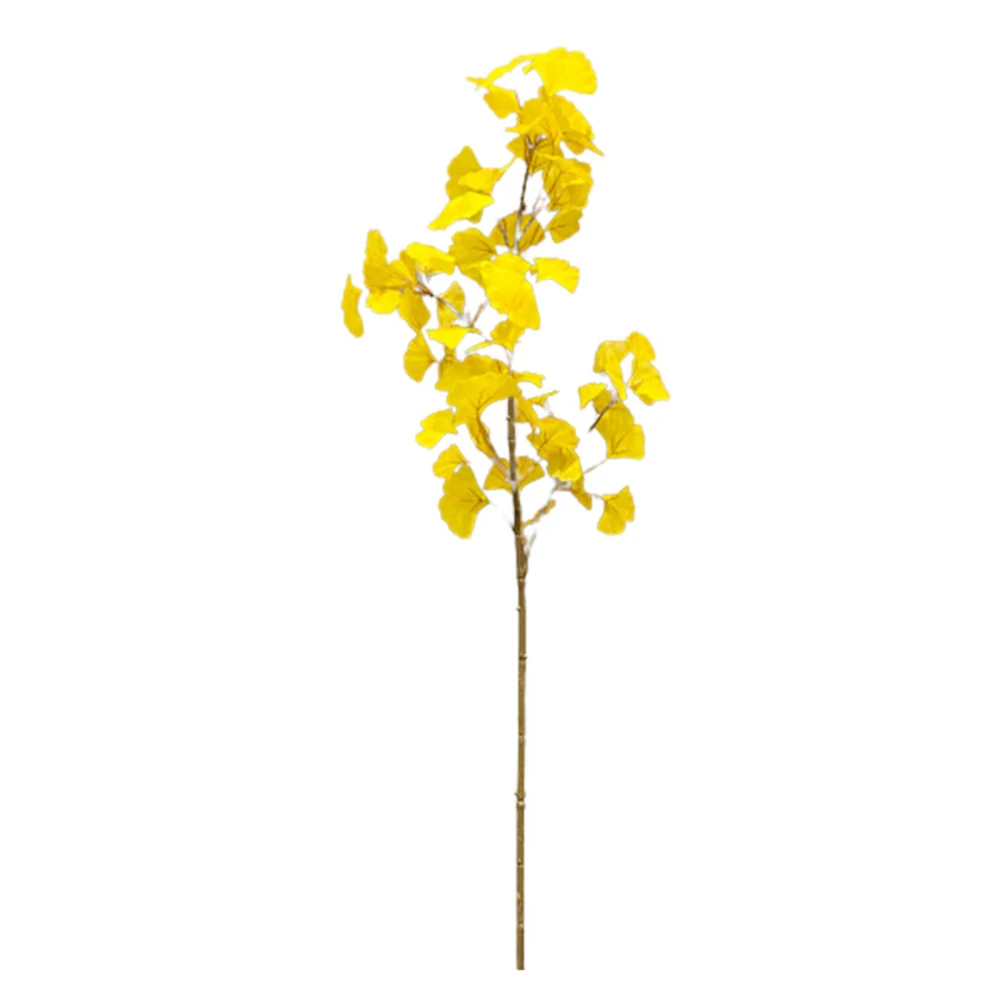 

Green Plant Leaves Simulated Ginkgo Biloba Branches Simulation Plants Home Decoration Ornaments
