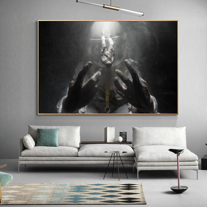 Настенное украшение постер с фантазийным космическим видом печать настенное