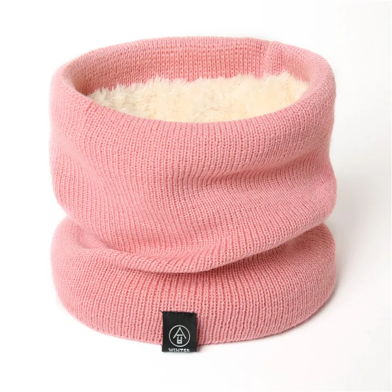 

2021 Fashion Women Knitted Scarf Solid Cashmer-like Winter Snood Scarves Lady Warm Wool Fur Thick Unisex Men Neck Scarfs Ring