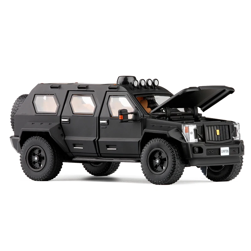 Новинка 1/32 г. PATTON SUV Грузовик литая модель автомобиля игрушка джип звуковое освещение оттяните назад для детей Подарки для детей