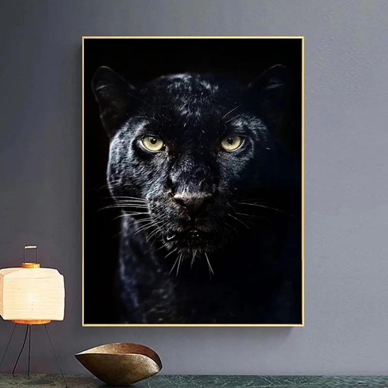 

Black Panther Animal Canvas Posters and Prints Wall Art Canvas Painting Modern Decorative Picture for Living Room Home Decor