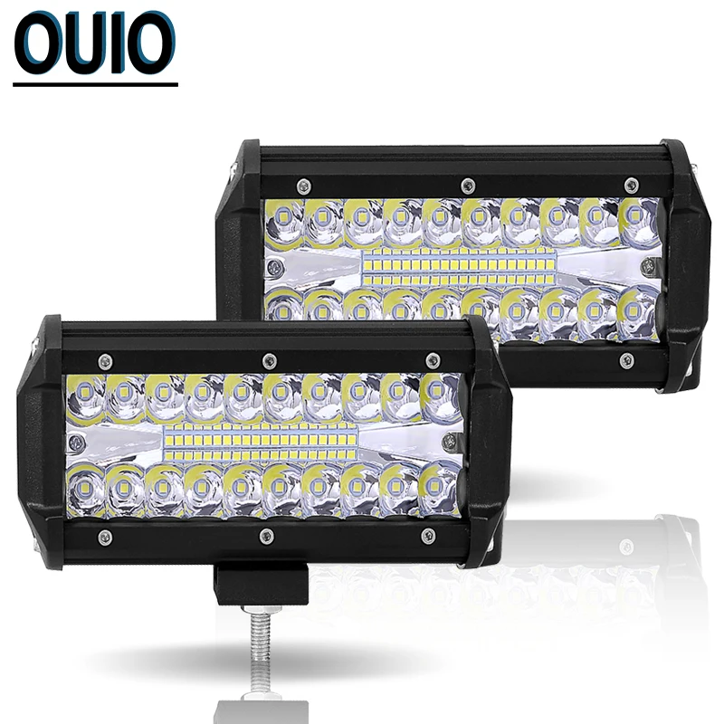 7 &quot120W 3 Однорядный светильник Бар Offroad дальнего света 4X4 аксессуары