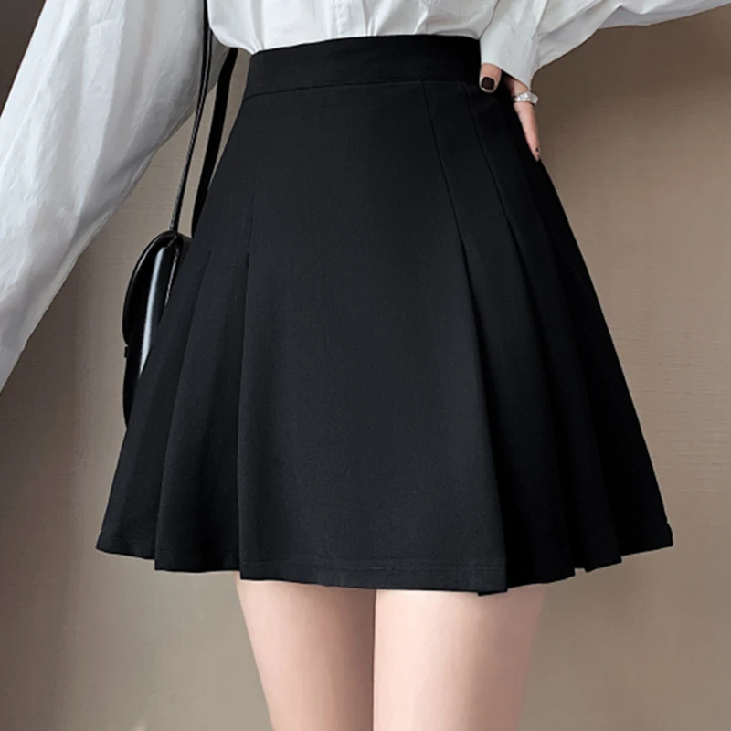 

Мини-юбка женская шикарная элегантная простая универсальная женская одежда в стиле преппи ретро модная базовая Осенняя Женская юбка Ulzzang 2022