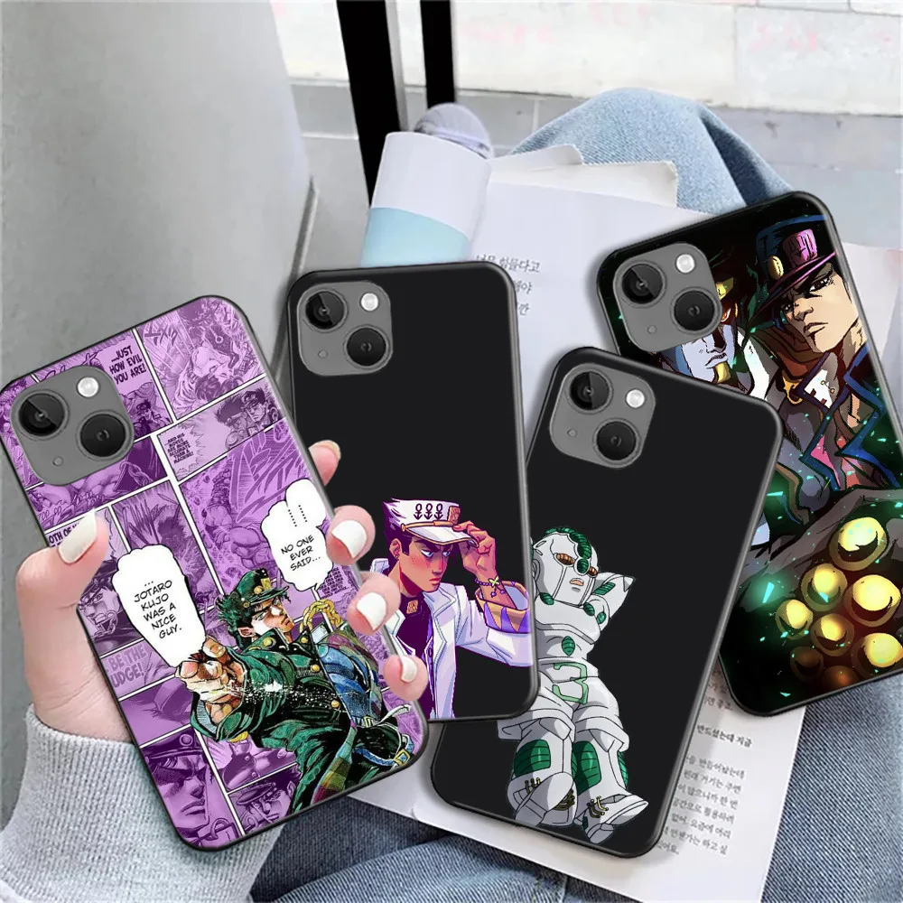 

JoJo's Bizarre Adventure Phone Case For iPhone 13 Pro MAX Mini Funda Carcasa Backcover Soft Japan Cartoon Anime Jonathan Joestar