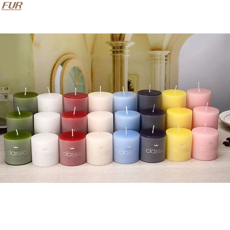 

Hot Sale Scented Candle Classic Cylindrical Birthday Romantic Small Candle Wedding Western Food Candlestick Column Wax