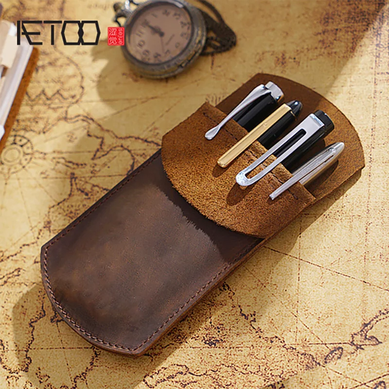 Чехол для ручки AETOO индивидуальная Ретро сумка из натуральной кожи кожаный чехол