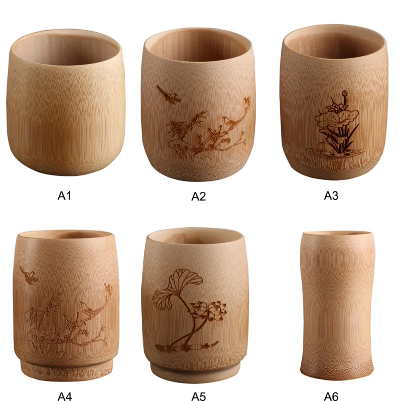 Bamboo Wooden Drinking Cup Coffee Tea Mug Breakfast Beer Milk Wine Glass