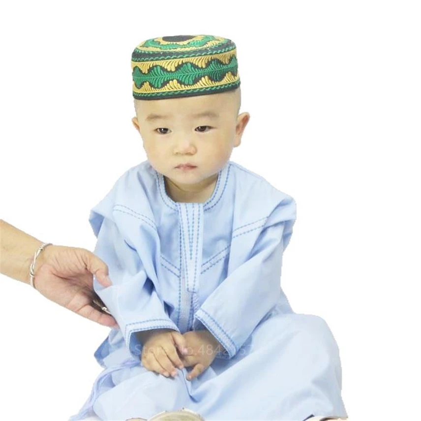 

Boy RobeKids Muslim Clothing Islamic Clothing Arab 1-3 Years Old Toddler Saudi Arabia Embroidered Robe