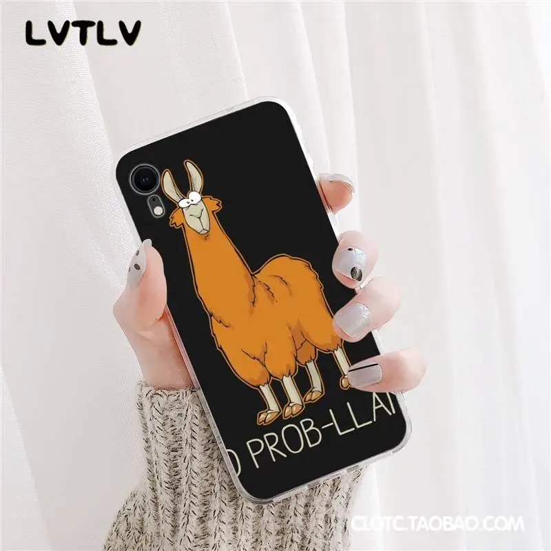 LVTLV лама альпакас животное ТПУ мягкий чехол для телефона iPhone 11 pro XS MAX 8 7 6 6S Plus X 5 5S SE