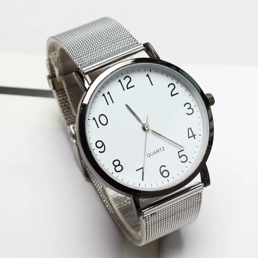 luxury hot watch men fashion sport quartz clock mens watches unisex simple business fashion steel strip quartz brand wrist watch free global shipping