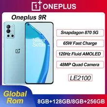 Global Rom OnePlus 9R 5G Smartphone 12GB 256GB Snapdragon 870 120Hz AMOLED Display 65W Warp 48MP Quad  Support OTA and NFC