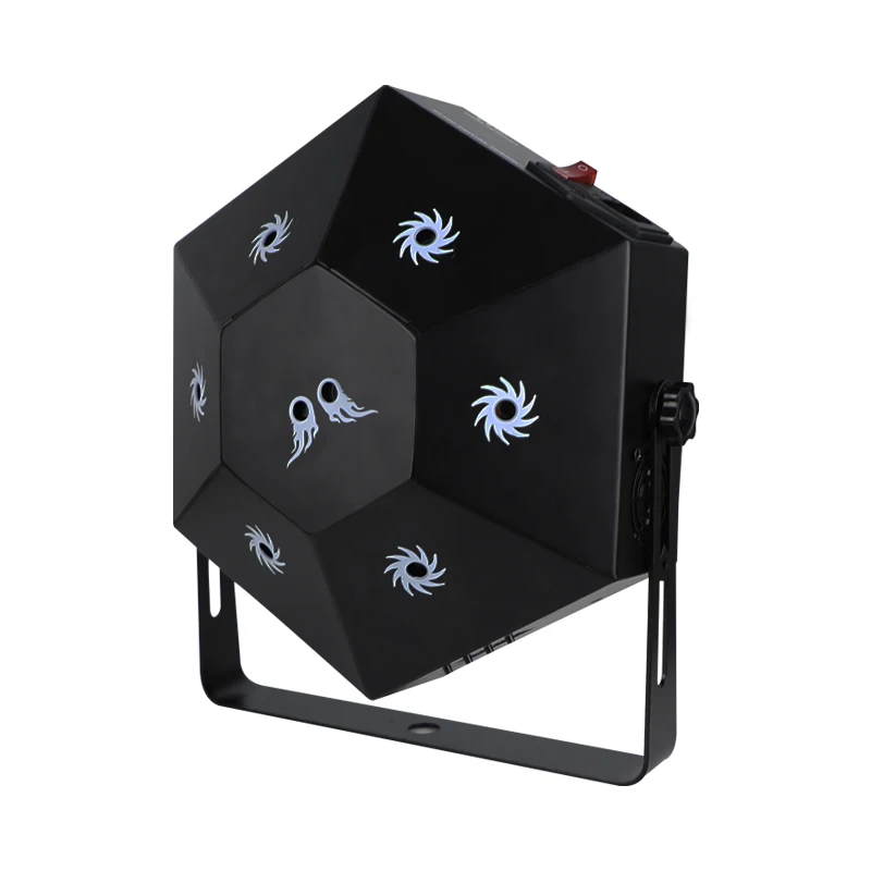 

Dj Stage Laser Lights RGB Projector 8 Holes Hot Wheels Colorful Pattern Party Light For Effect With DMX512 Bar KTV Decoration