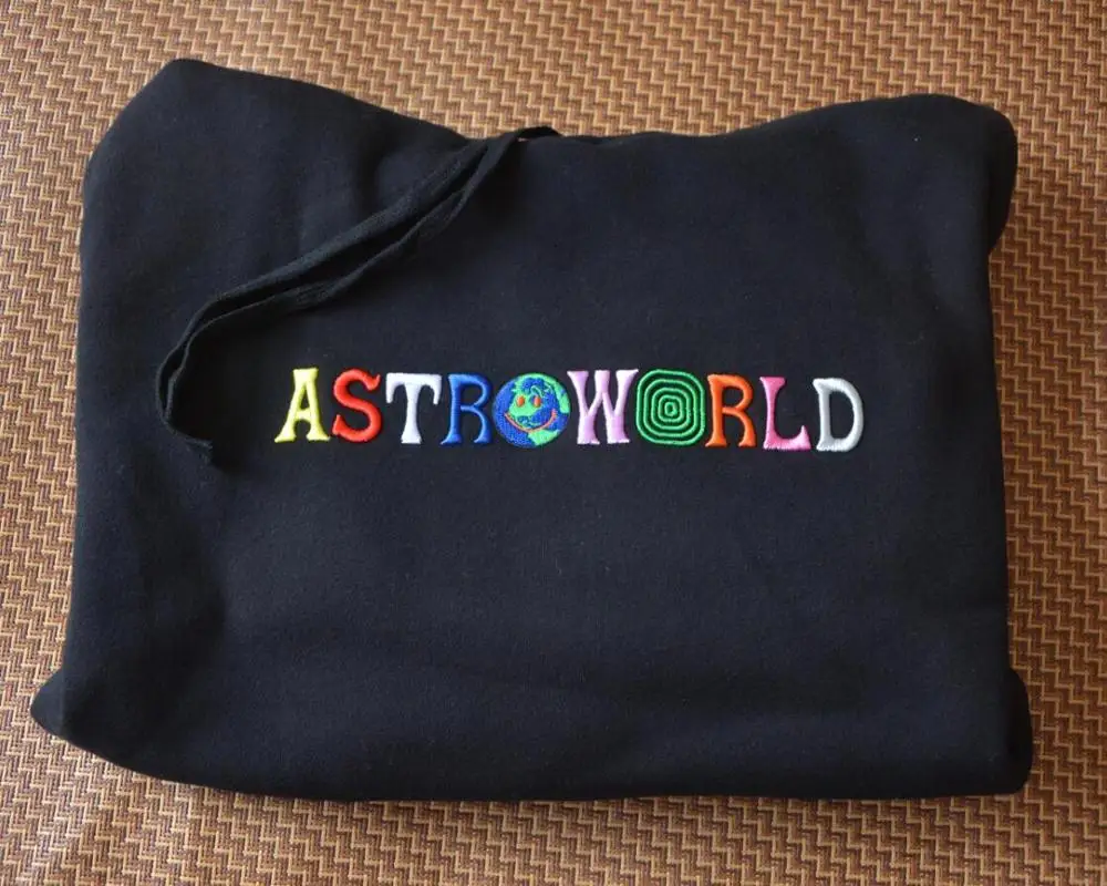 

2020 TRAVIS SCOTT Astroworld WISH YOU WERE HERE Embroidered Rainbow Letter Men Women Pullover Hoodies Fashion Hip Hop Sweatshirt